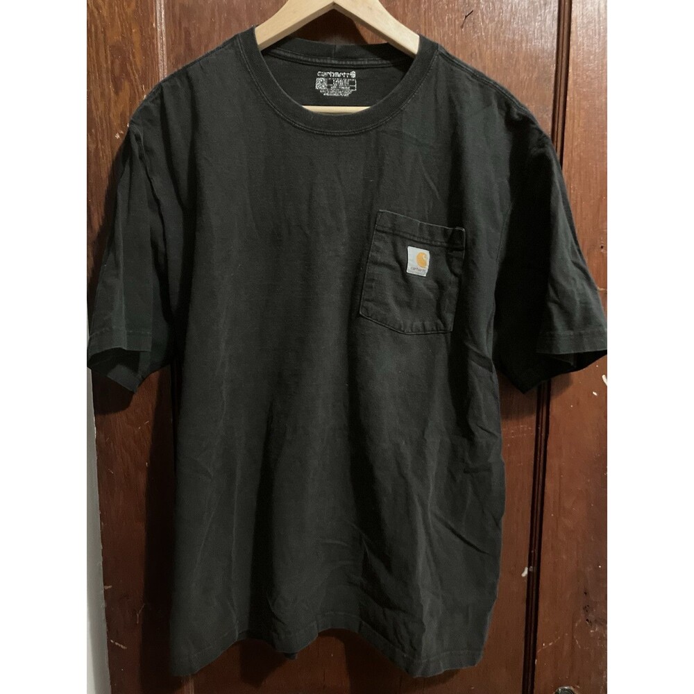 Vintage Carhartt Black Work Shirt Heavy Tee Large Loose Fit Shirt